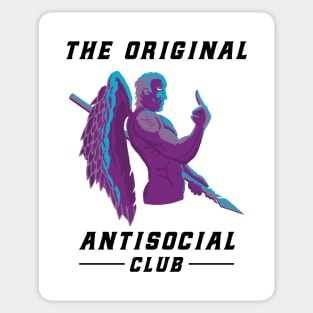 The Original Antisocial Club Lucifer Antisocial Angel Sticker